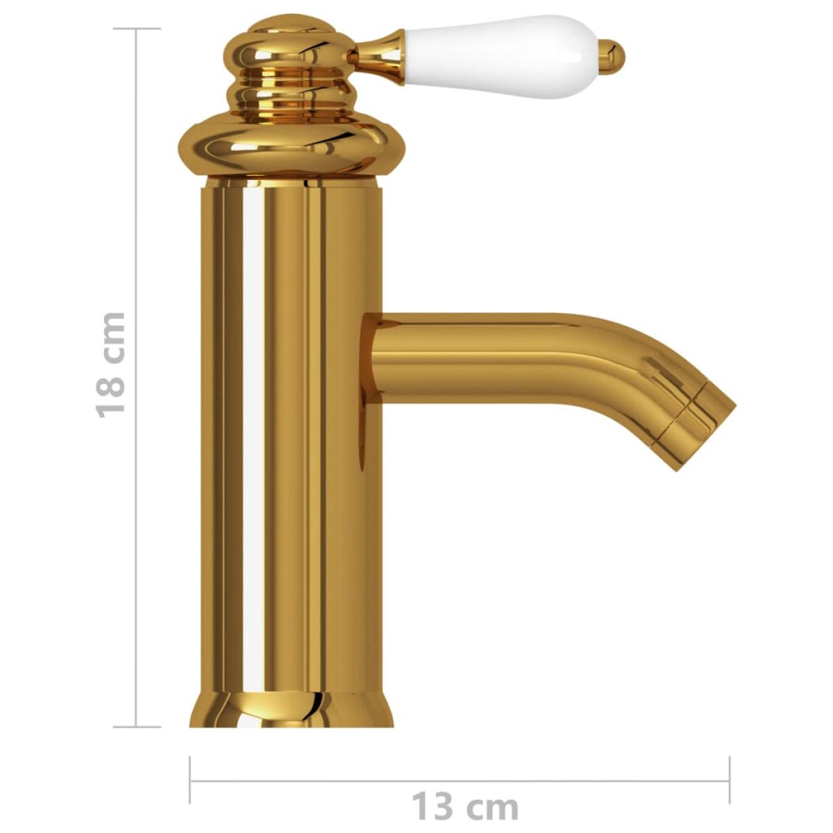 Grifo para lavabo de baño dorado 130x180 mm
