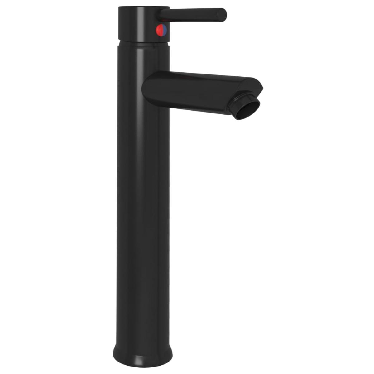 Grifo mezclador de cuarto de baño negro 12x30 cm
