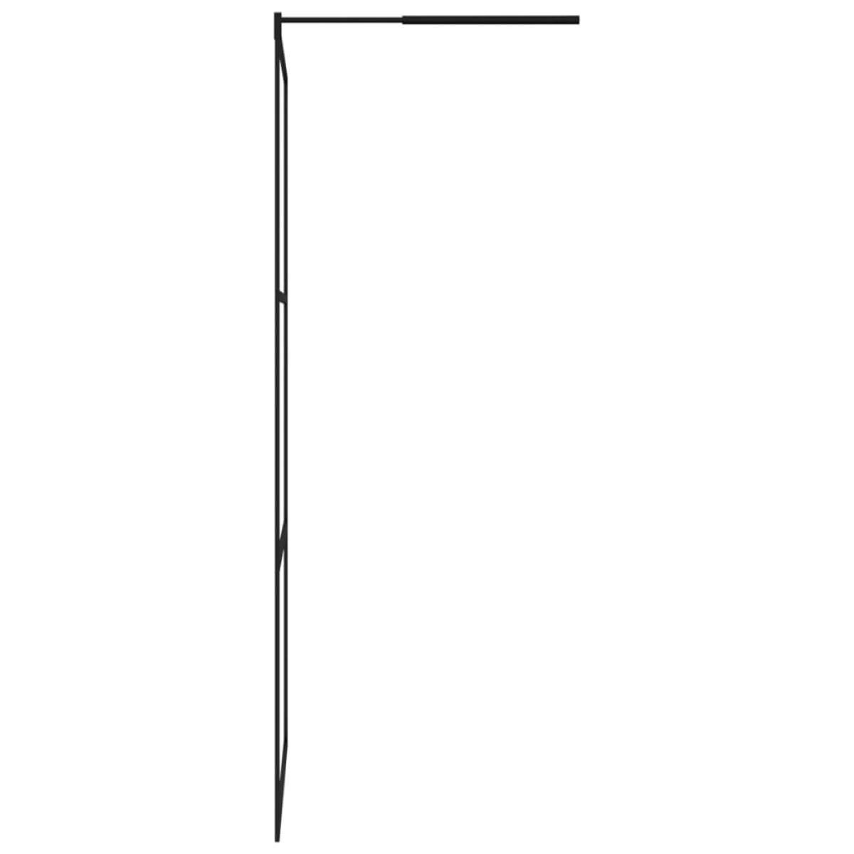 Mampara ducha accesible vidrio ESG transparente negro 115x195cm