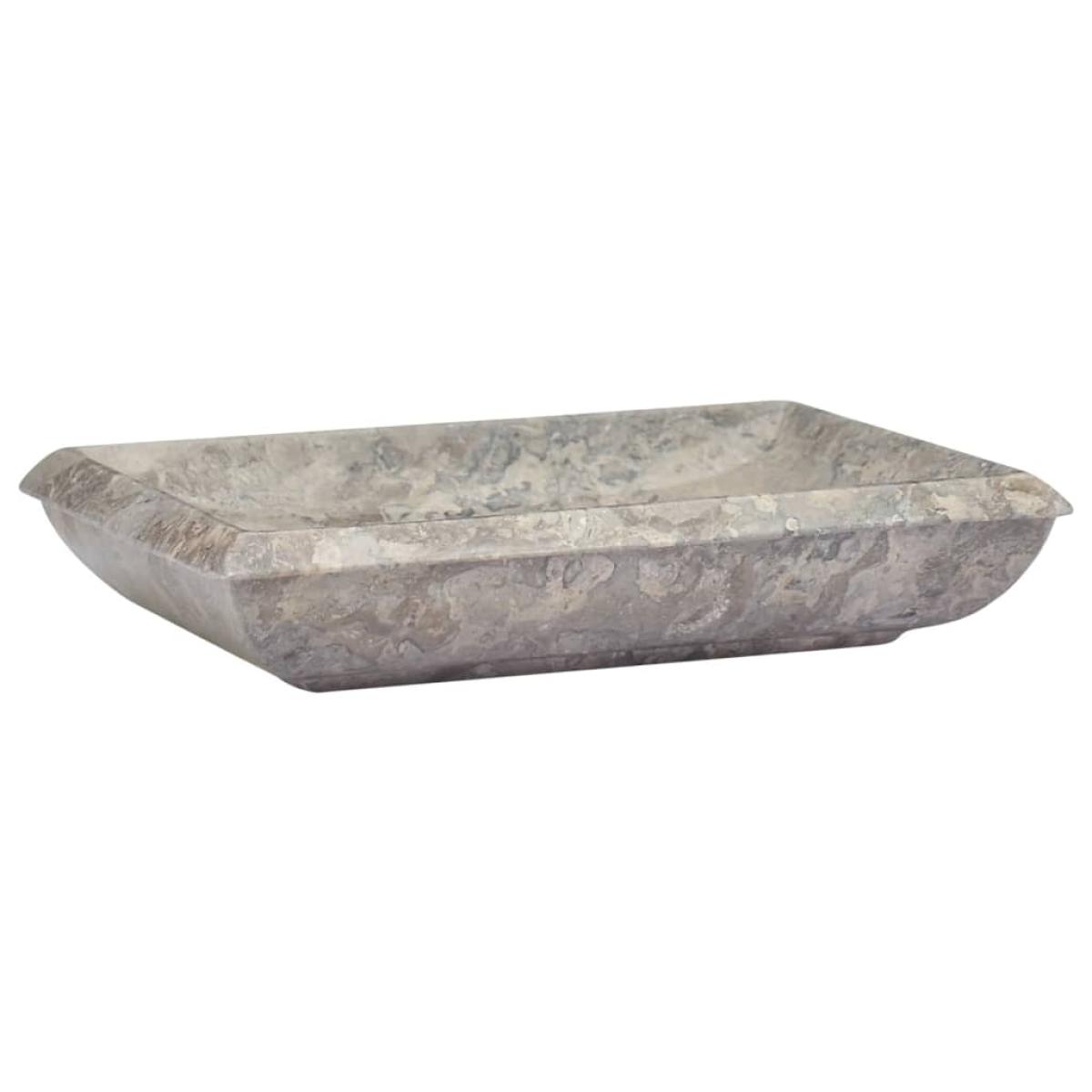Lavabo gris mármol 50x35x10 cm