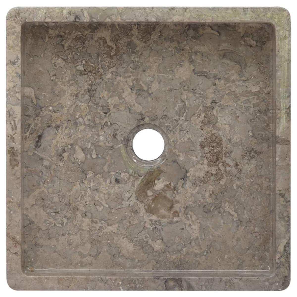 Lavabo gris mármol 40x40x10 cm