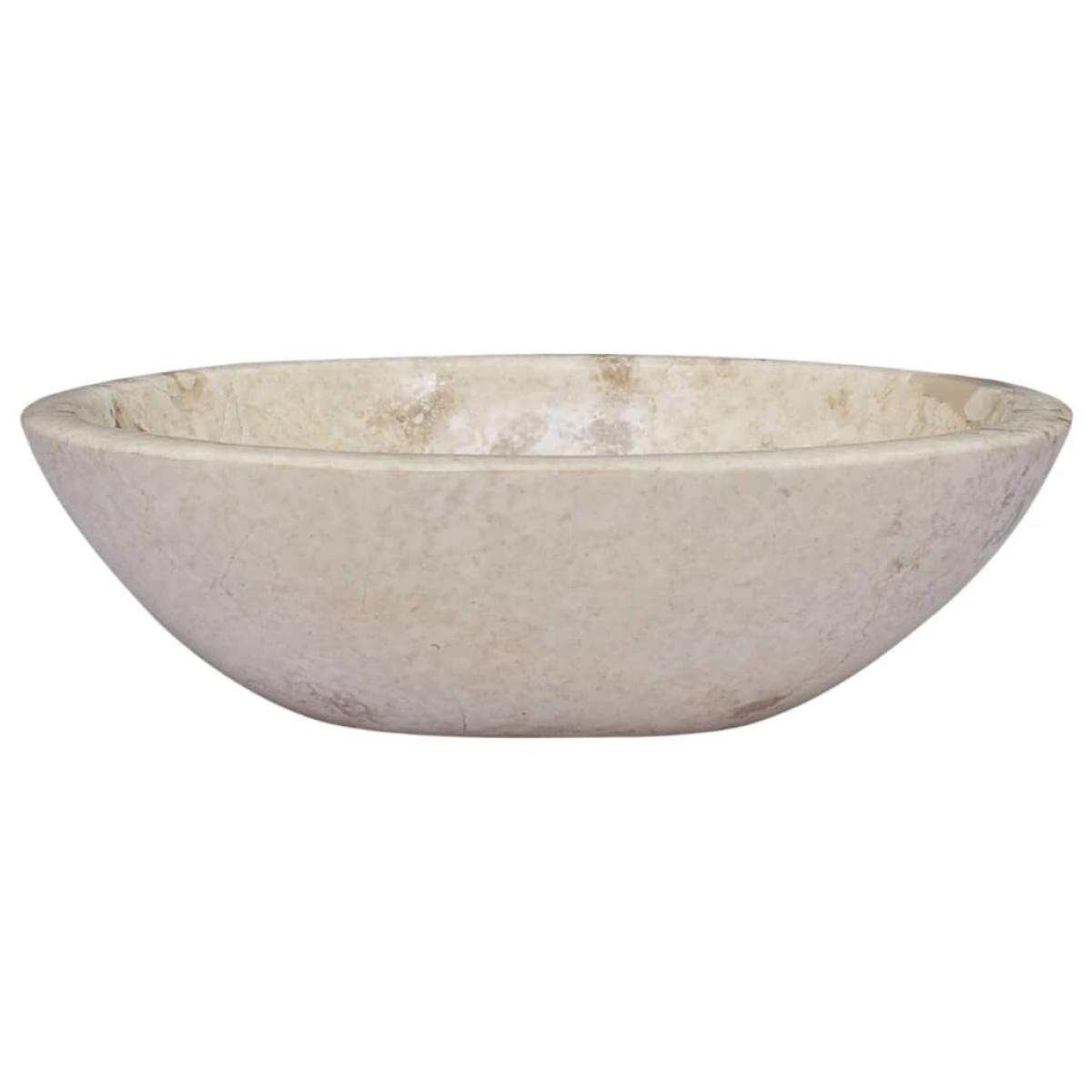 Lavabo crema mármol 53x40x15 cm
