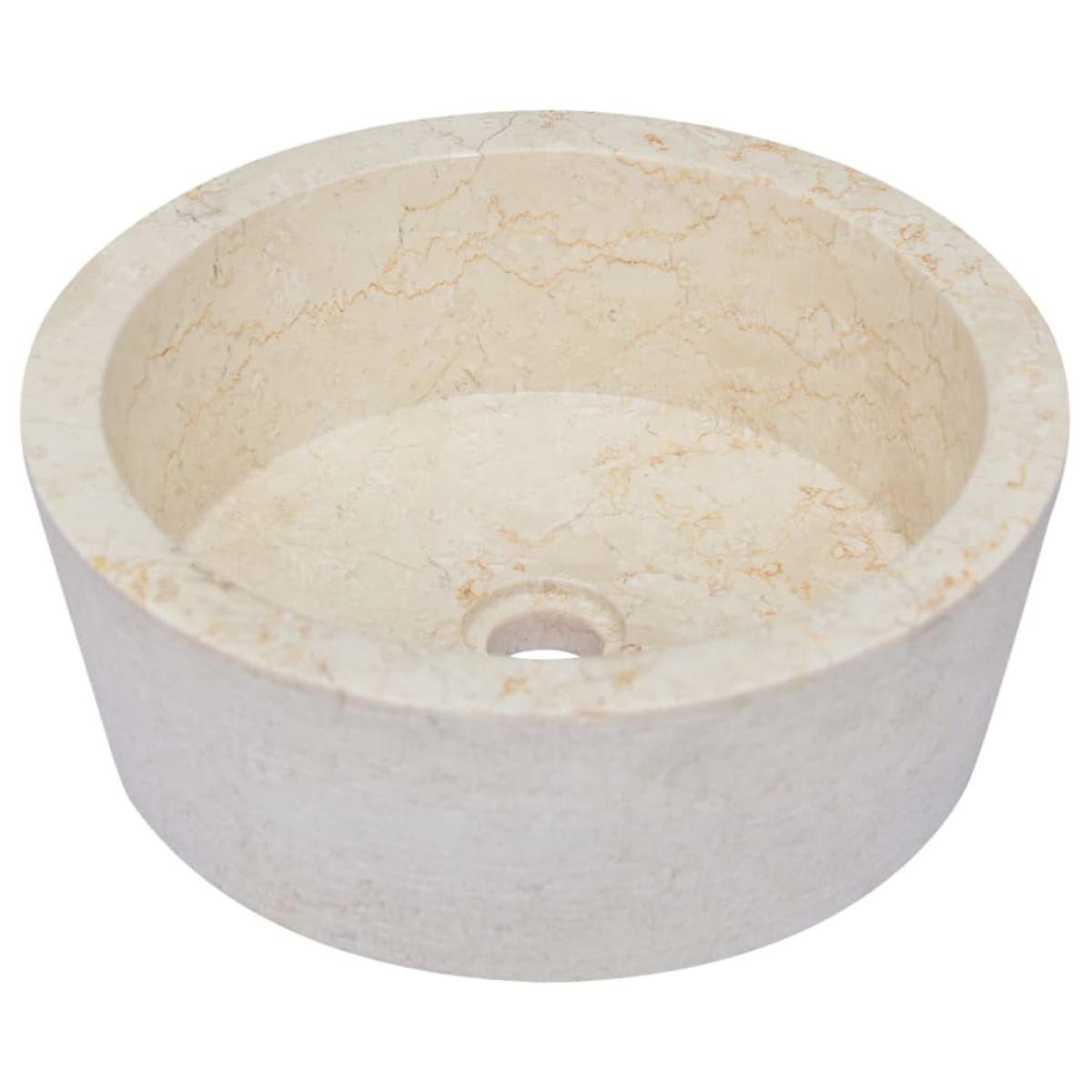 Lavabo crema mármol Ø40x15 cm