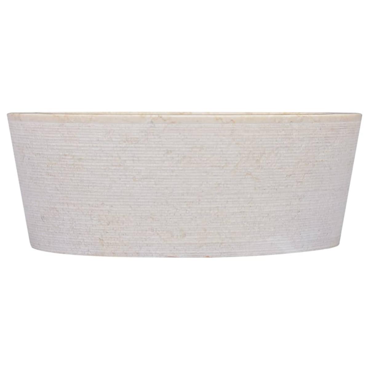 Lavabo crema mármol Ø40x15 cm