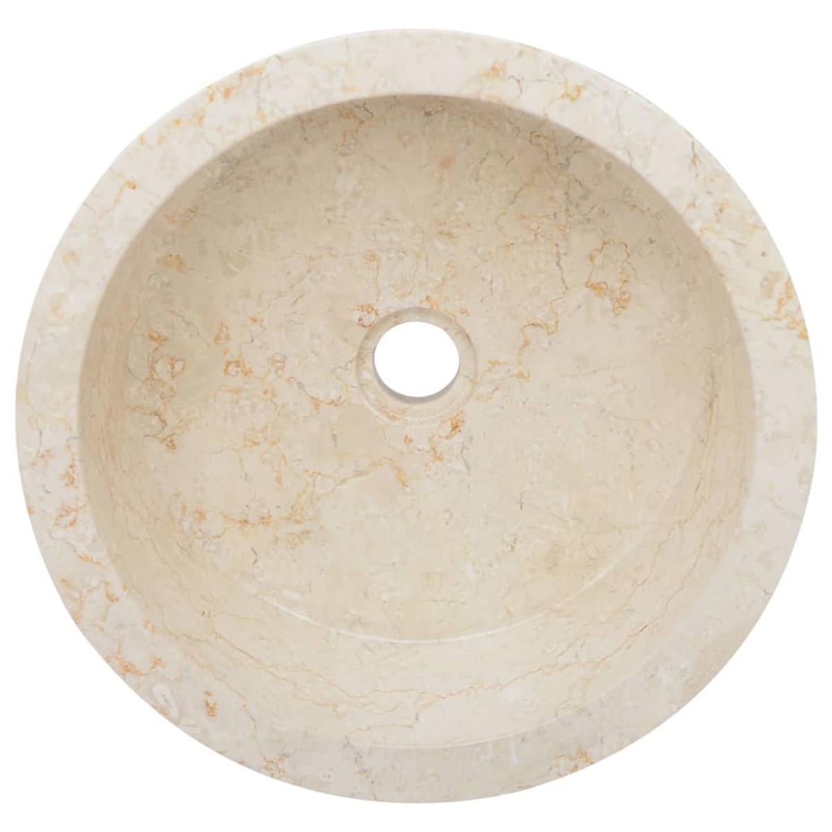 Lavabo crema mármol Ø40x15 cm