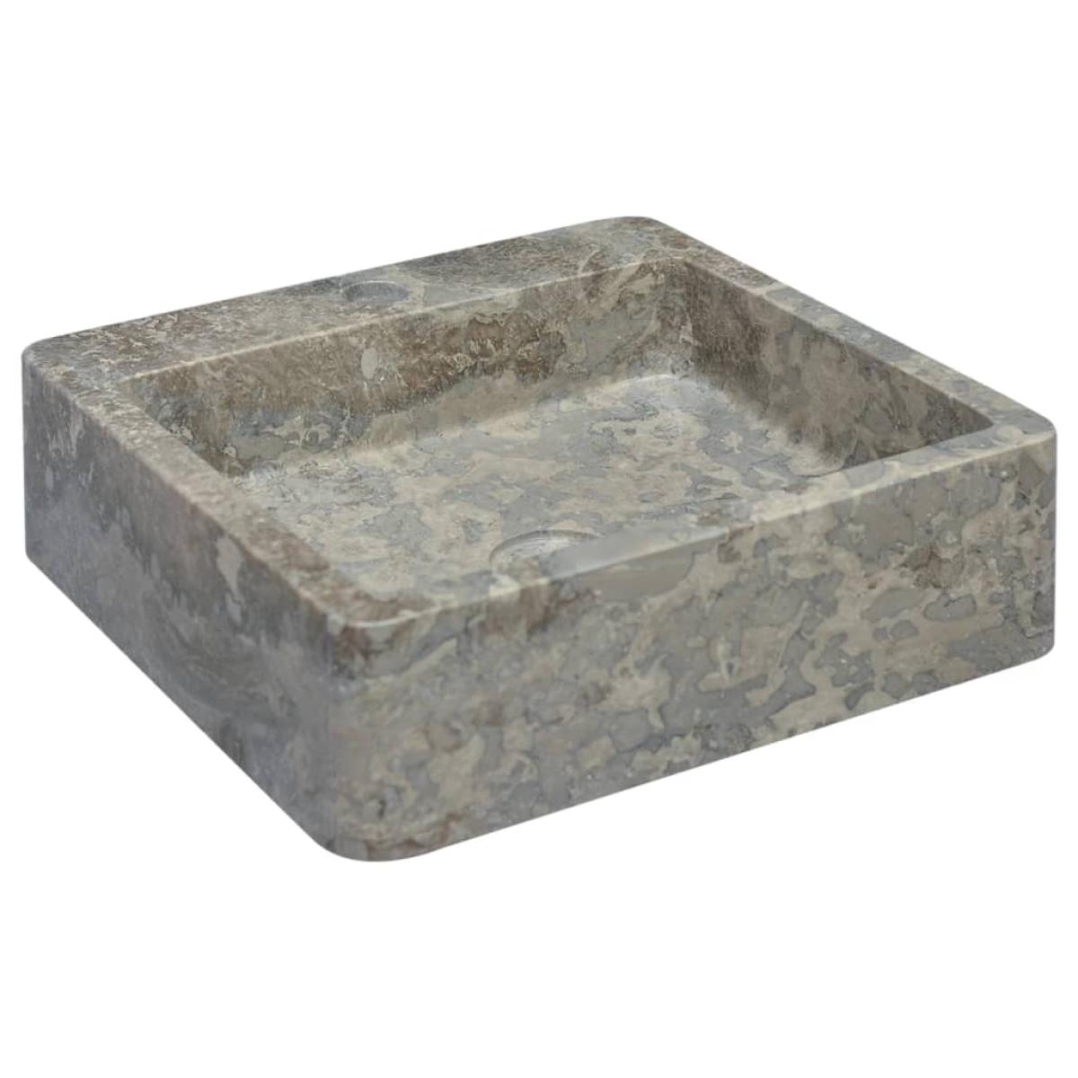 Lavabo gris mármol 40x40x12 cm