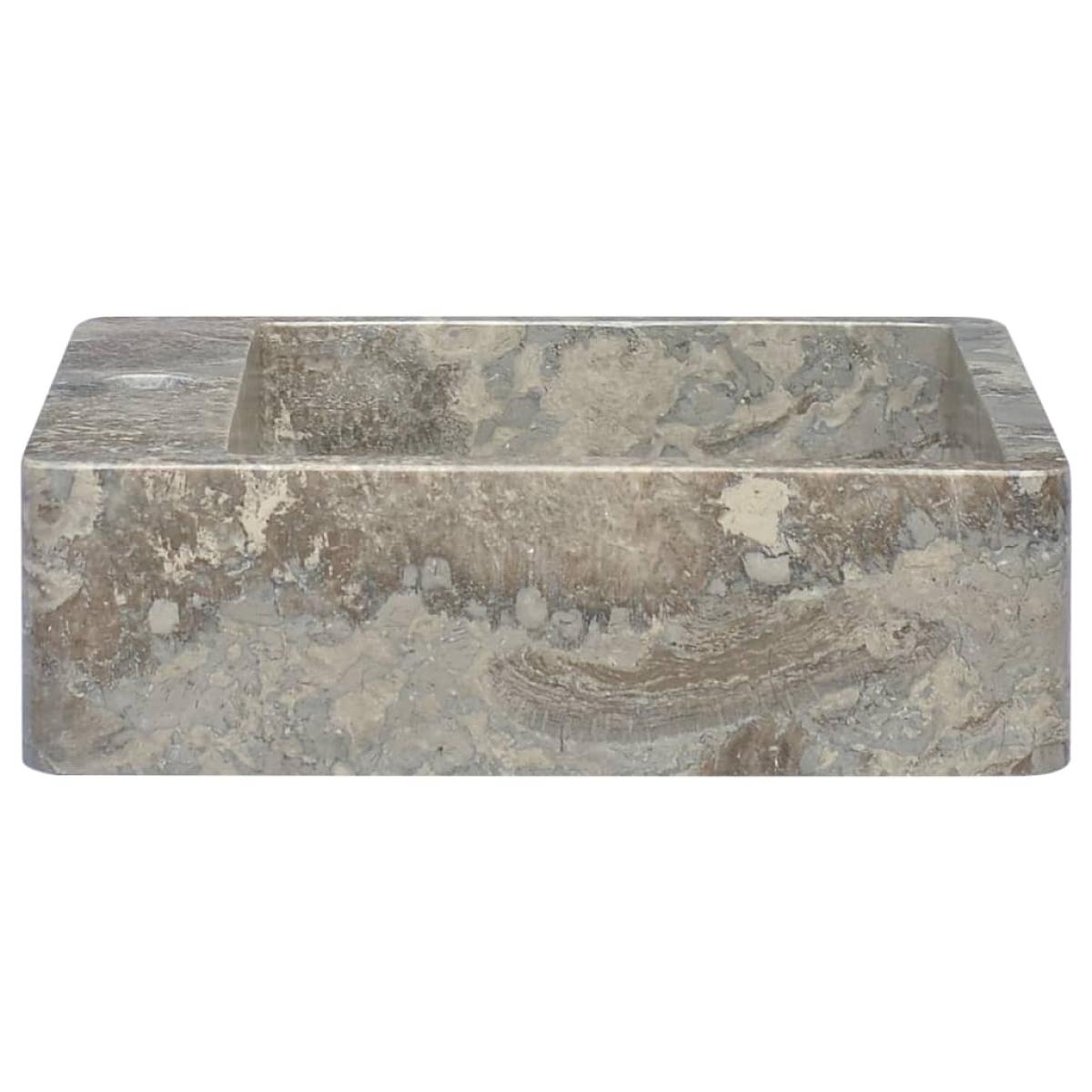 Lavabo gris mármol 40x40x12 cm