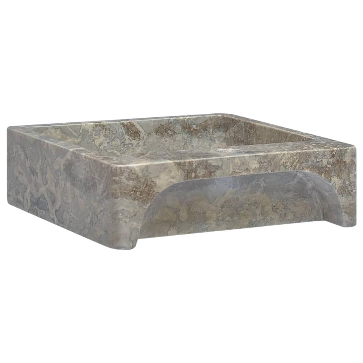 Lavabo gris mármol 40x40x12 cm