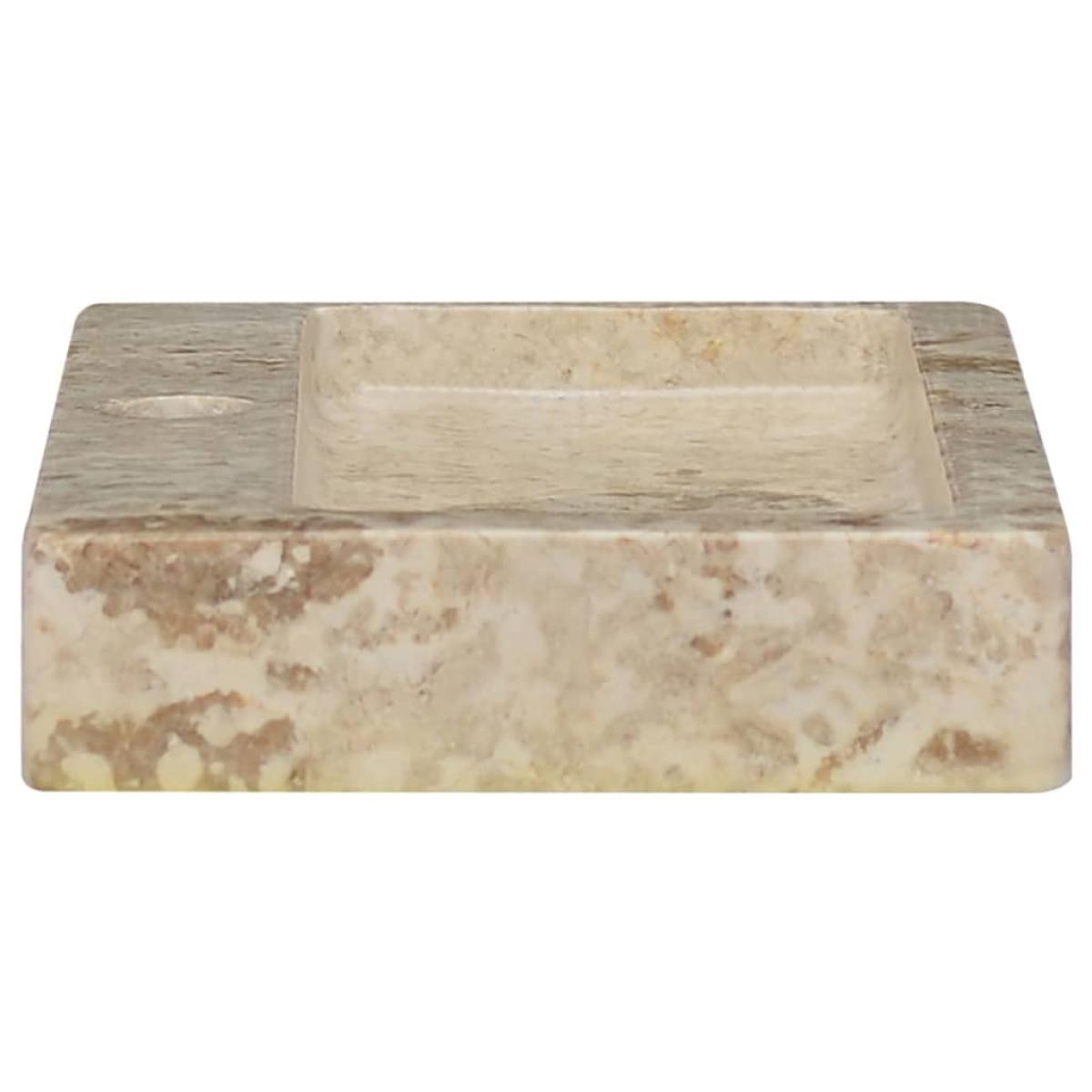 Lavabo color crema mármol 38x24x6,5 cm