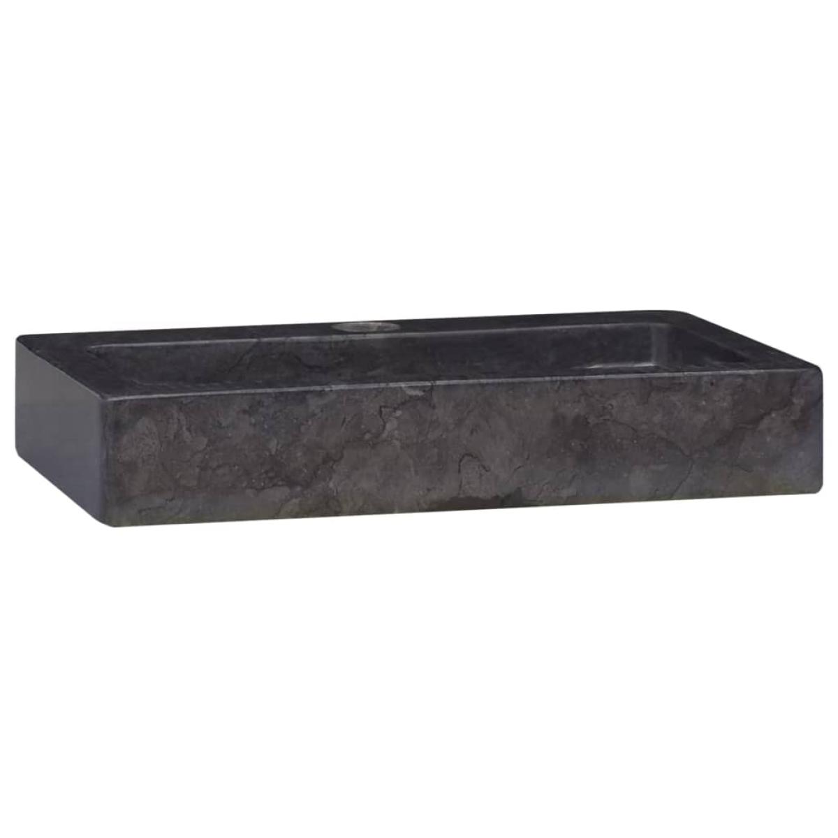Lavabo mármol negro 38x24x6,5 cm
