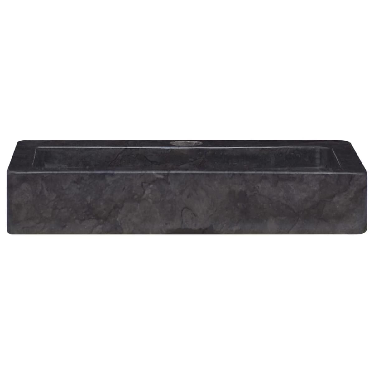 Lavabo mármol negro 38x24x6,5 cm