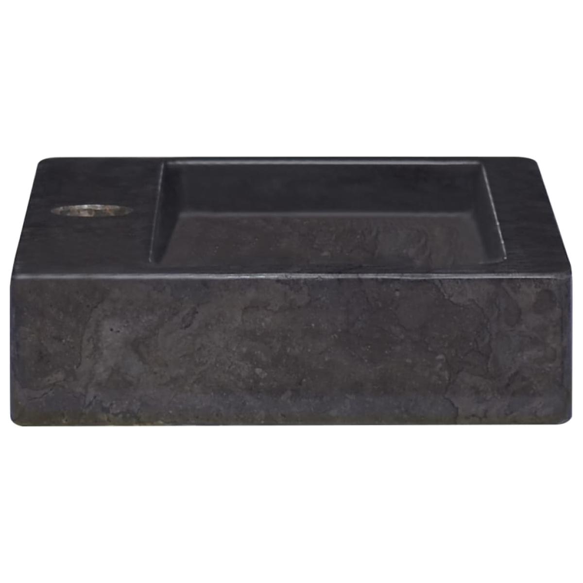 Lavabo mármol negro 38x24x6,5 cm