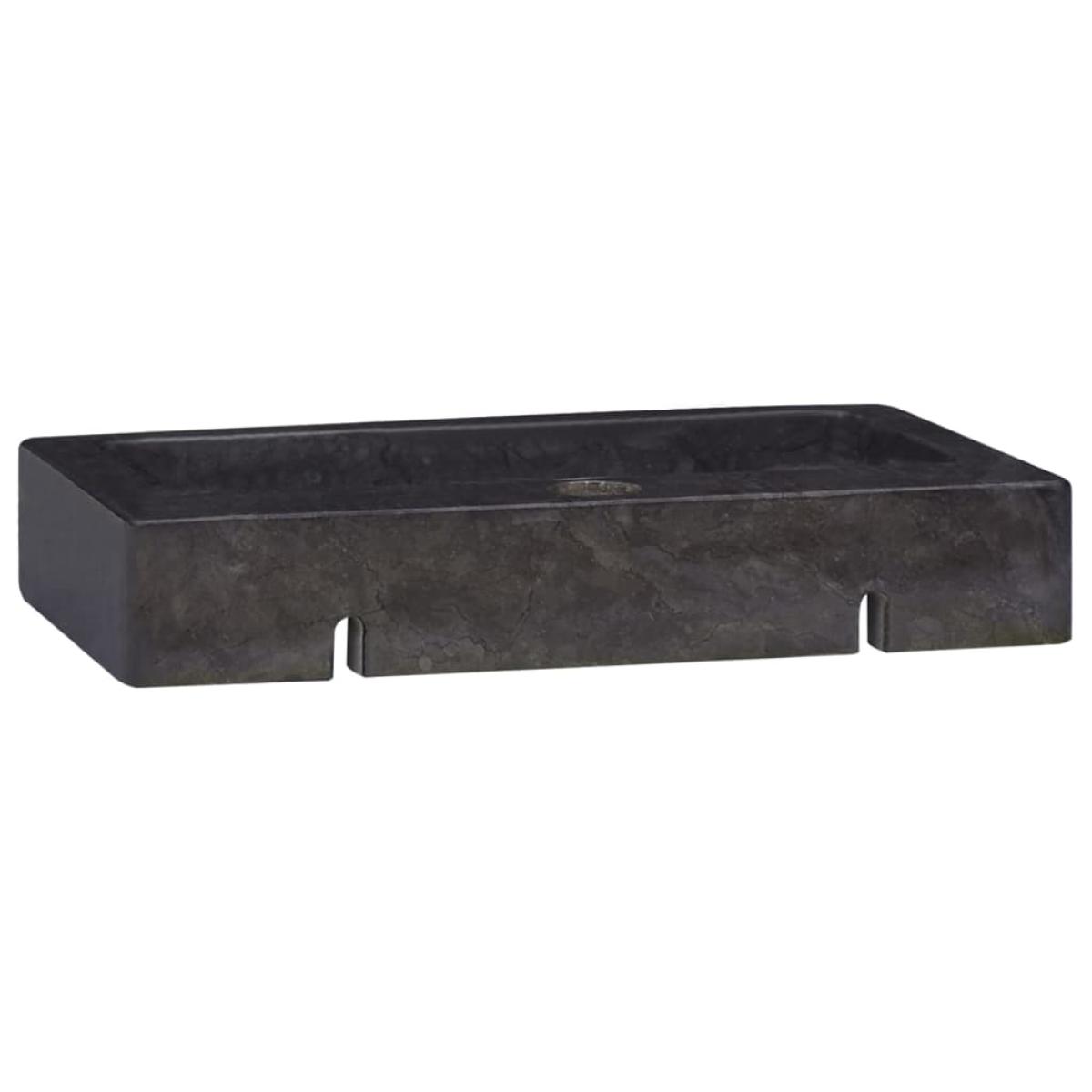 Lavabo mármol negro 38x24x6,5 cm
