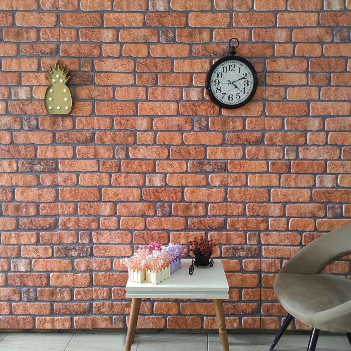 Paneles de pared 3D diseño ladrillo terracota 10 pzas EPS