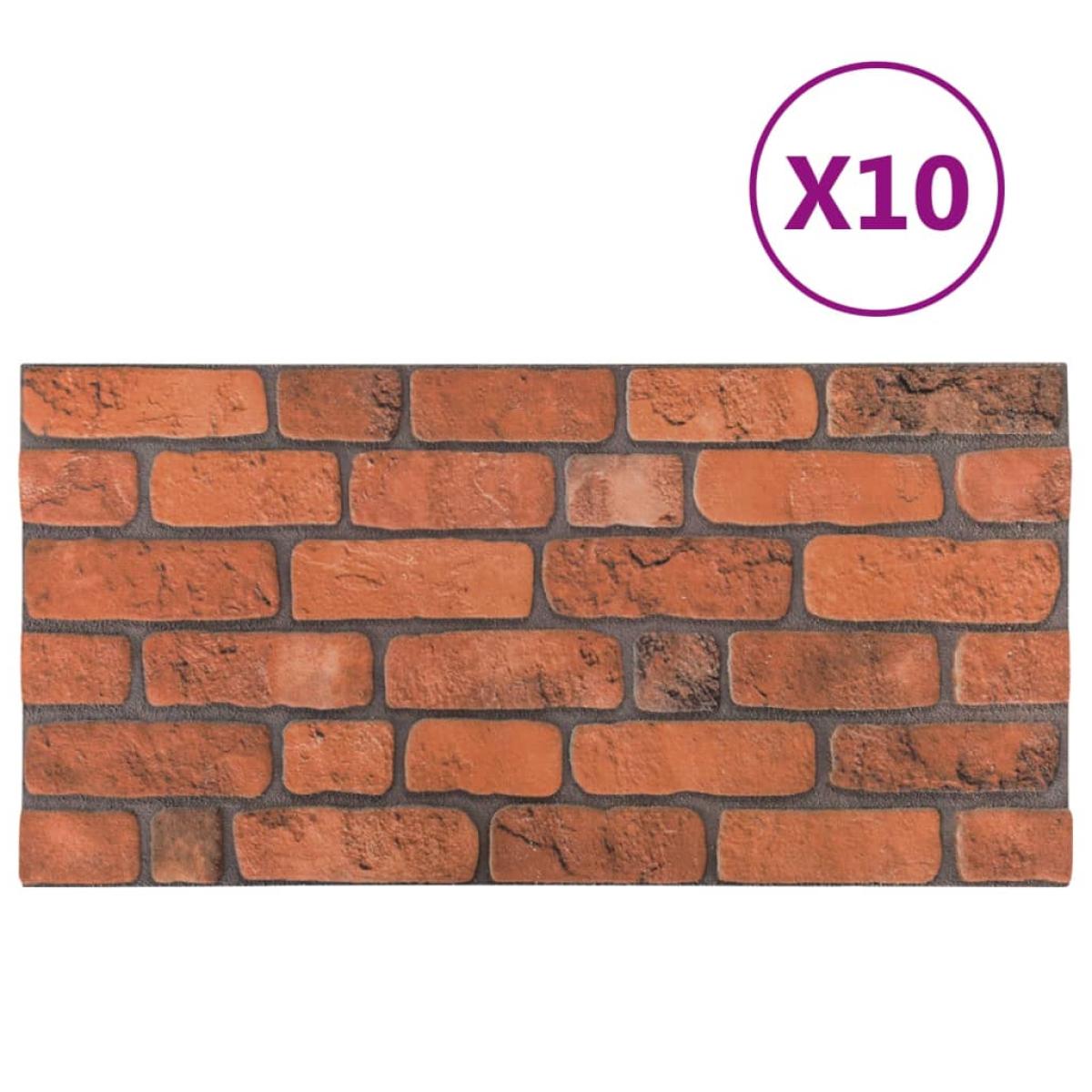 Paneles de pared 3D diseño ladrillo terracota 10 pzas EPS