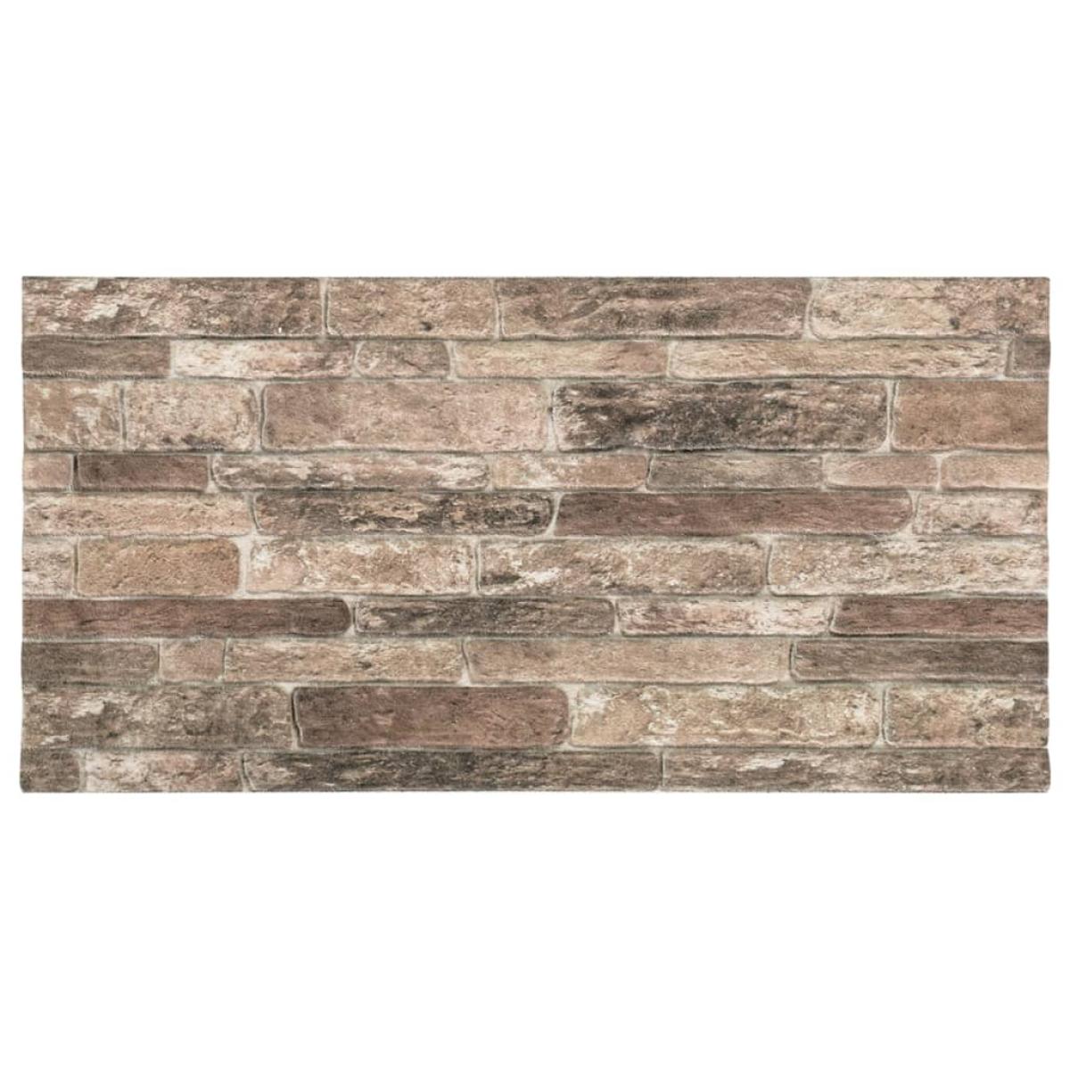 Paneles de pared 3D diseño de ladrillo multicolor 10 piezas EPS