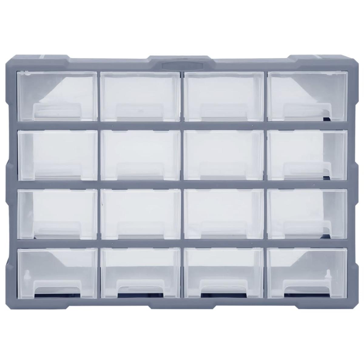Organizador multicajones con 16 cajones medianos 52x16x37 cm