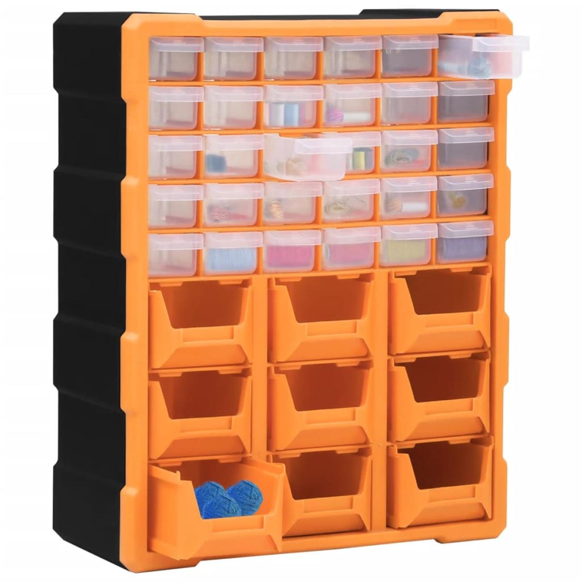 Organizador multicajones con 39 cajones 38x16x47 cm