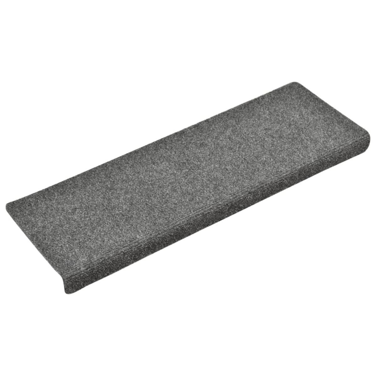 Alfombrillas de escalera 5 unidades gris claro 65x21x4 cm