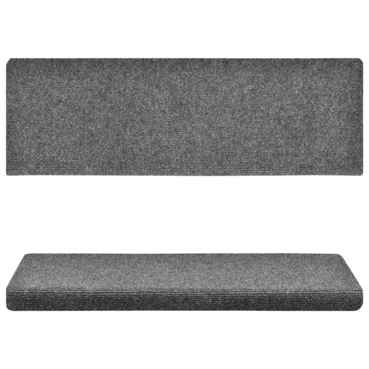 Alfombrillas de escalera 5 unidades gris claro 65x21x4 cm