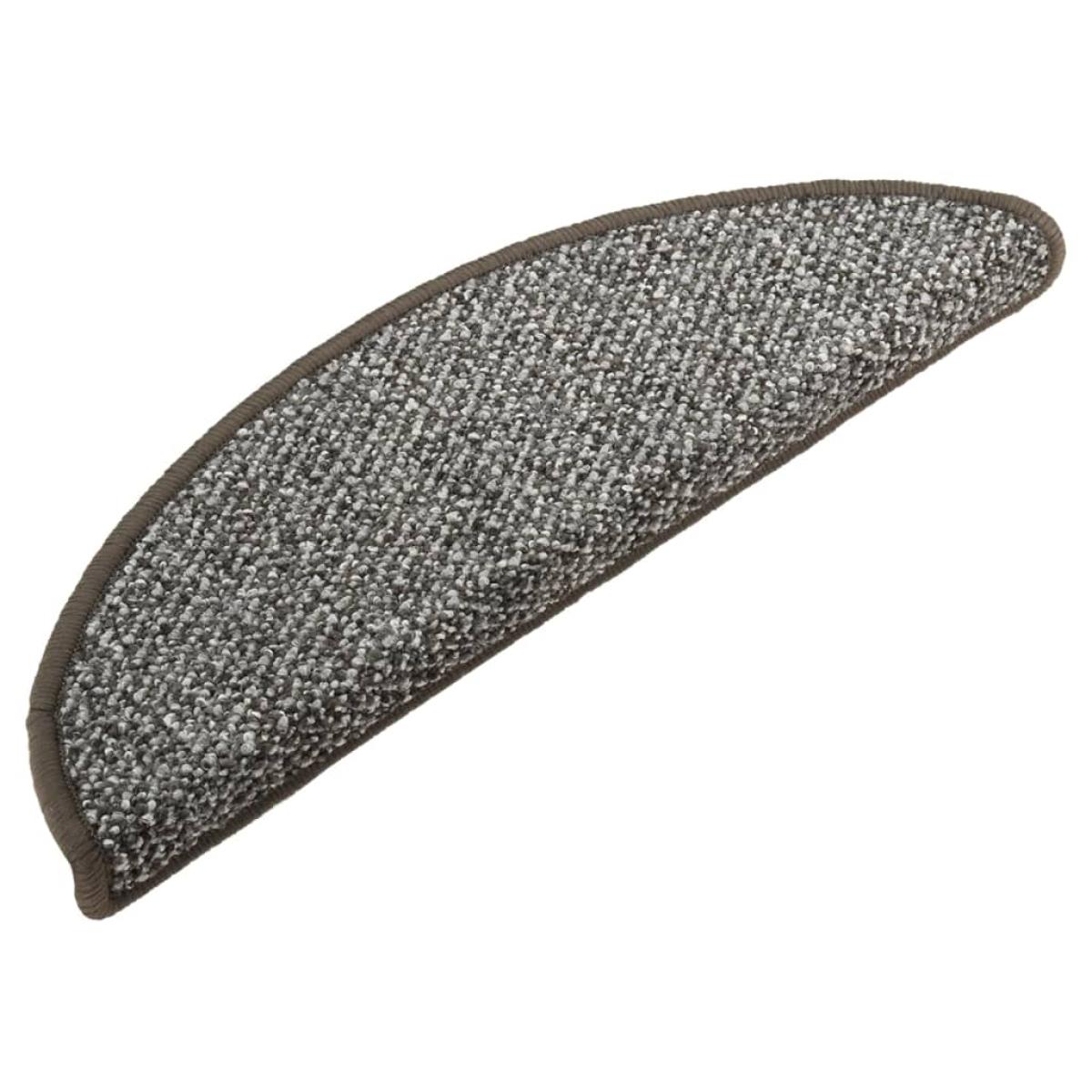 Alfombras de peldaños de escalera 15 uds antracita 56x17x3 cm