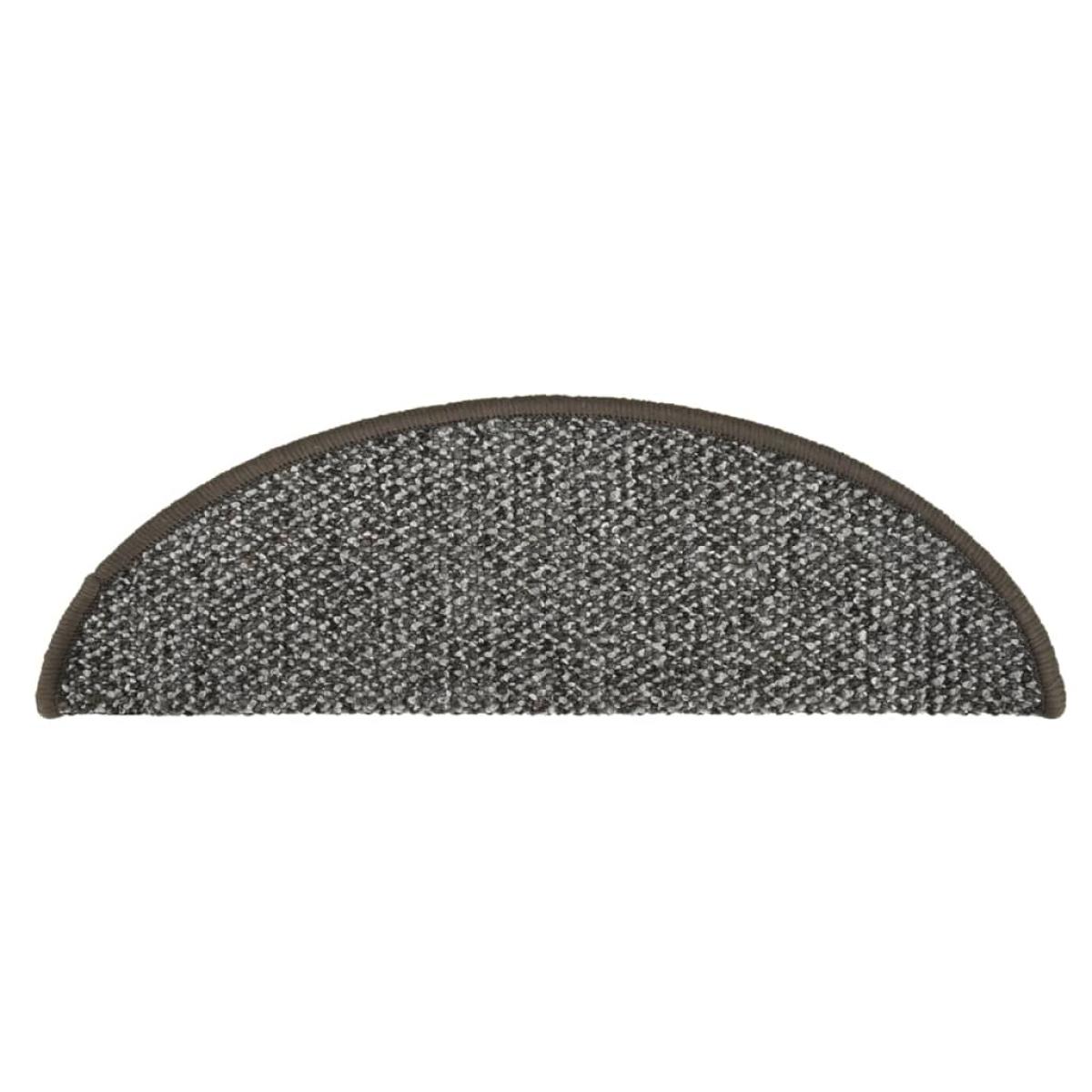 Alfombras de peldaños de escalera 15 uds antracita 56x17x3 cm