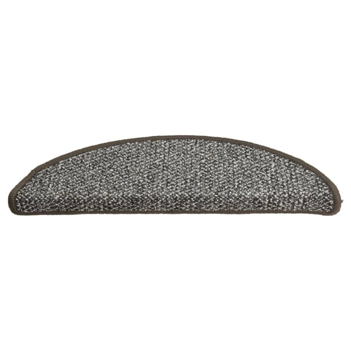 Alfombras de peldaños de escalera 15 uds antracita 65x25 cm