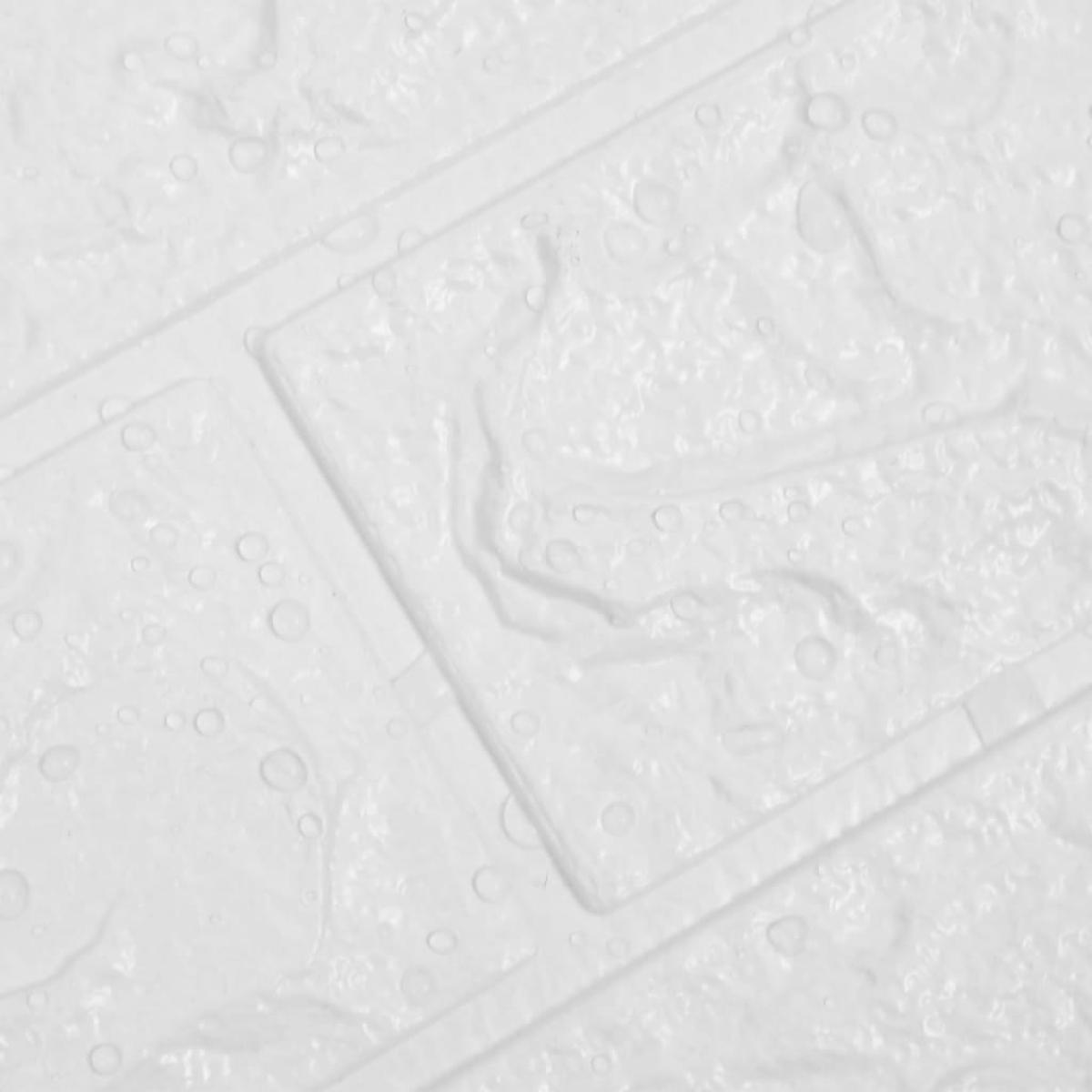 Papel pintado autoadhesivo ladrillos 3D 10 unidades blanco