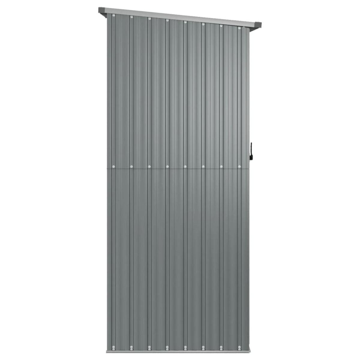 Cobertizo de jardín acero galvanizado gris 180,5x97x209,5 cm