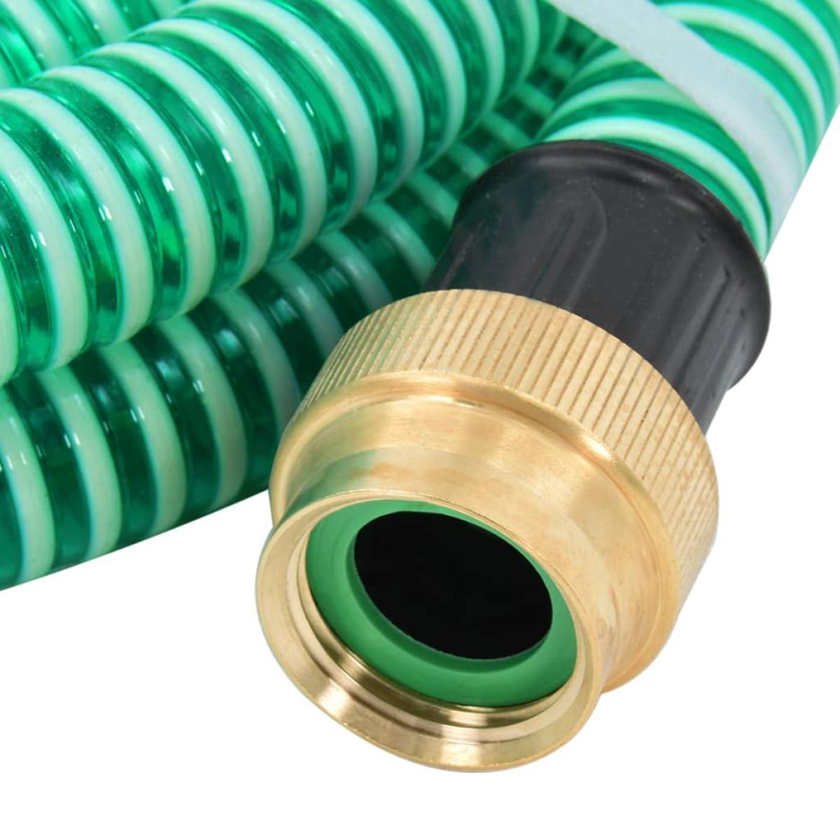 Manguera de succión con conectores de latón 7 m 25 mm verde