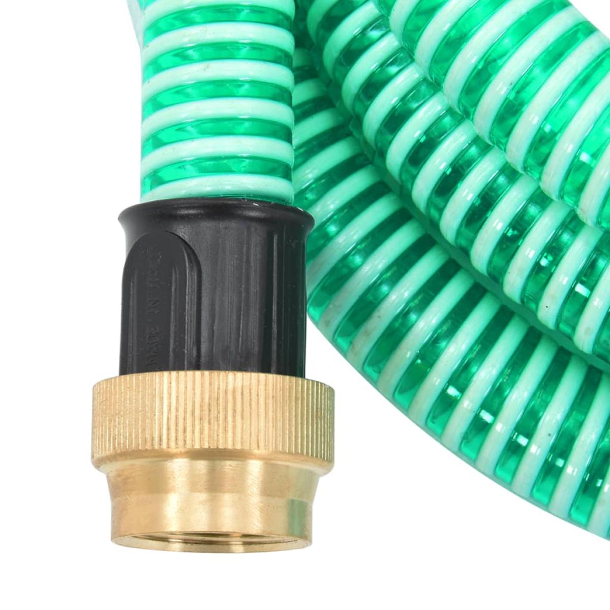 Manguera de succión con conectores de latón 15 m 25 mm verde