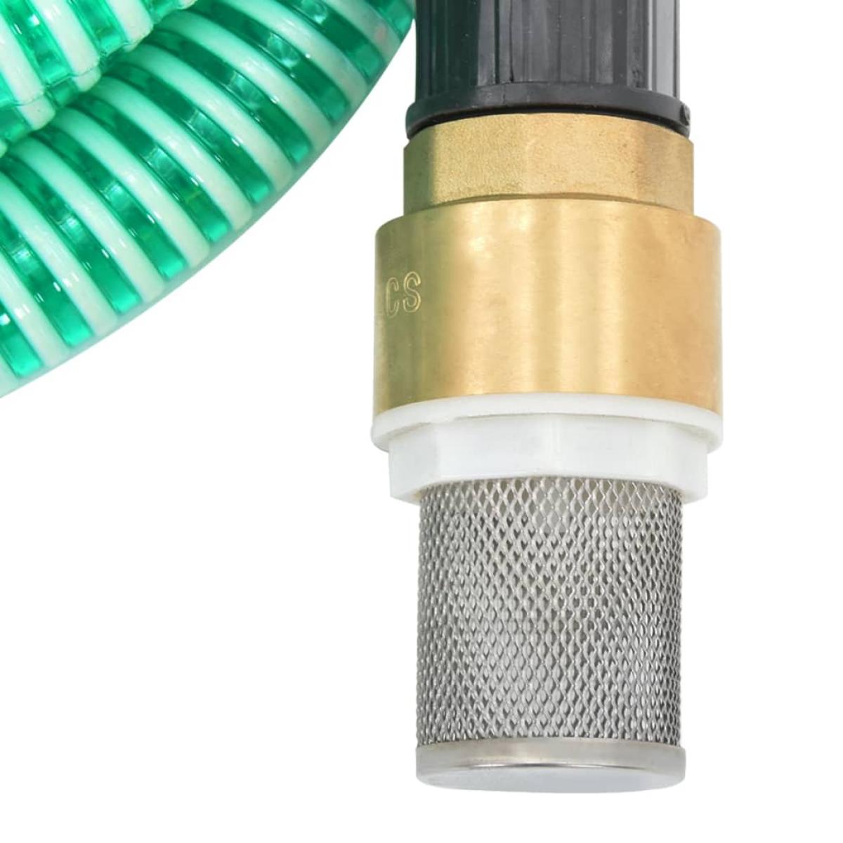 Manguera de succión con conectores de latón 15 m 25 mm verde