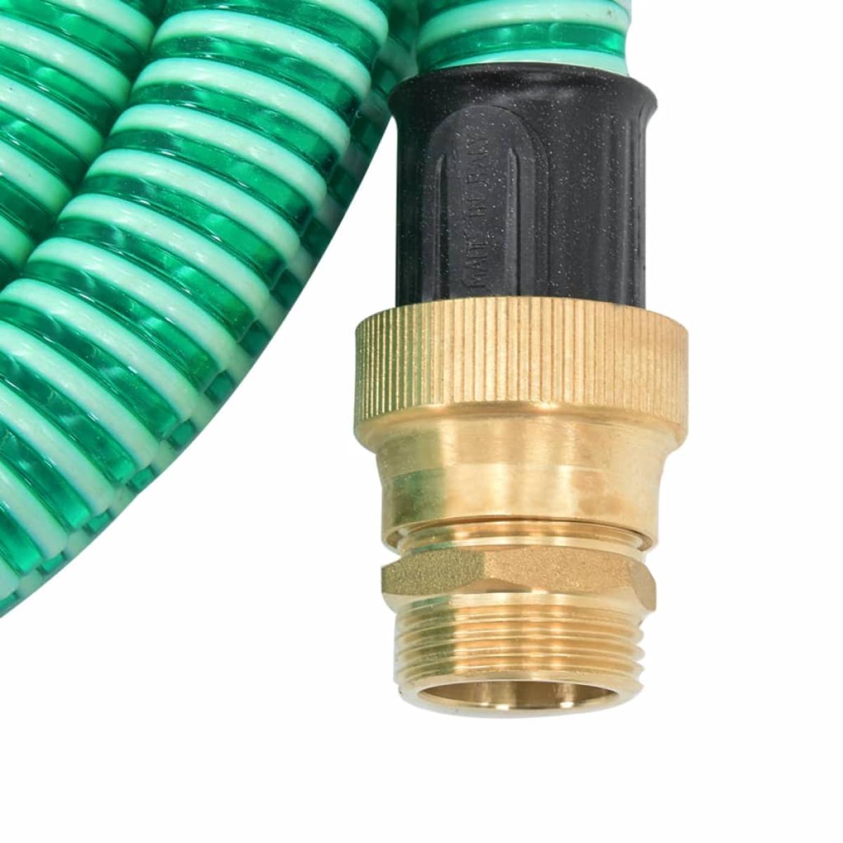 Manguera de succión con conectores de latón 25 m 25 mm verde