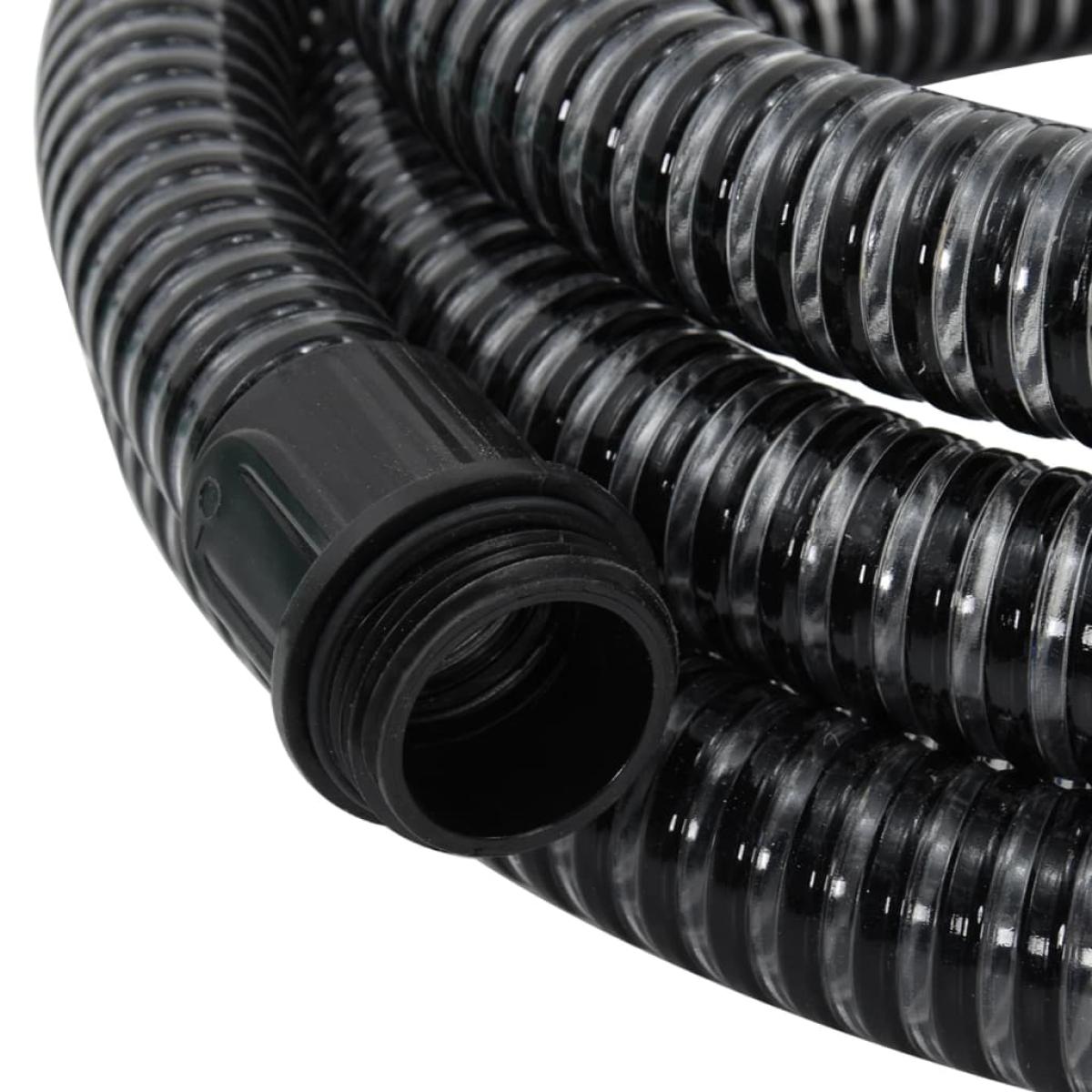 Manguera de succión con conectores de latón 7 m 25 mm negra