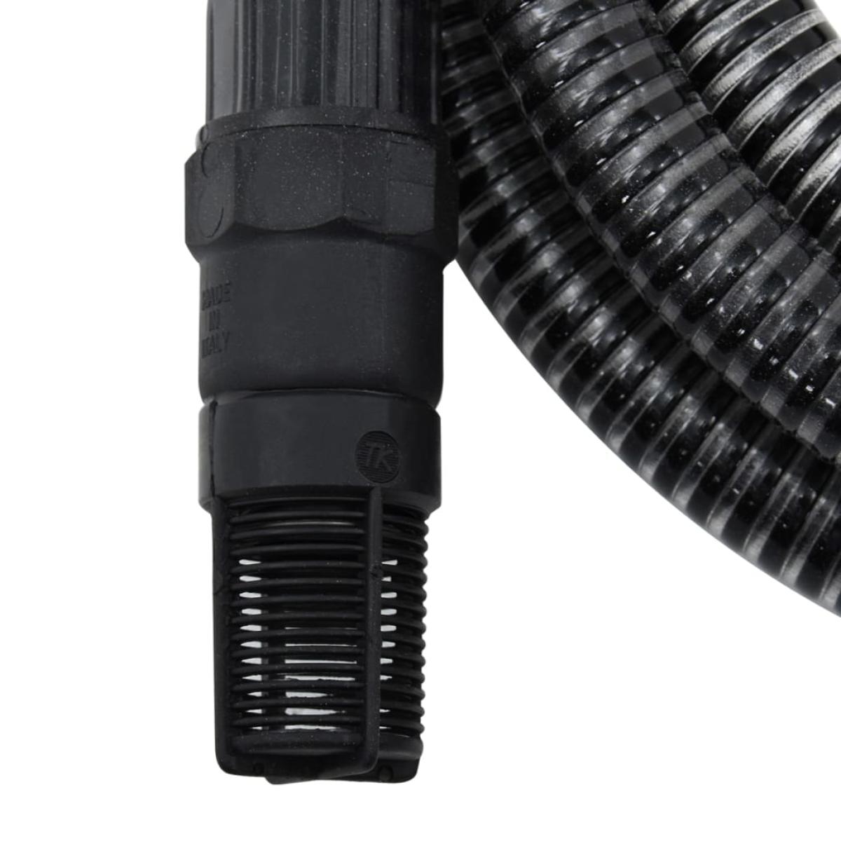 Manguera de succión con conectores PVC 10 m 22 mm negra