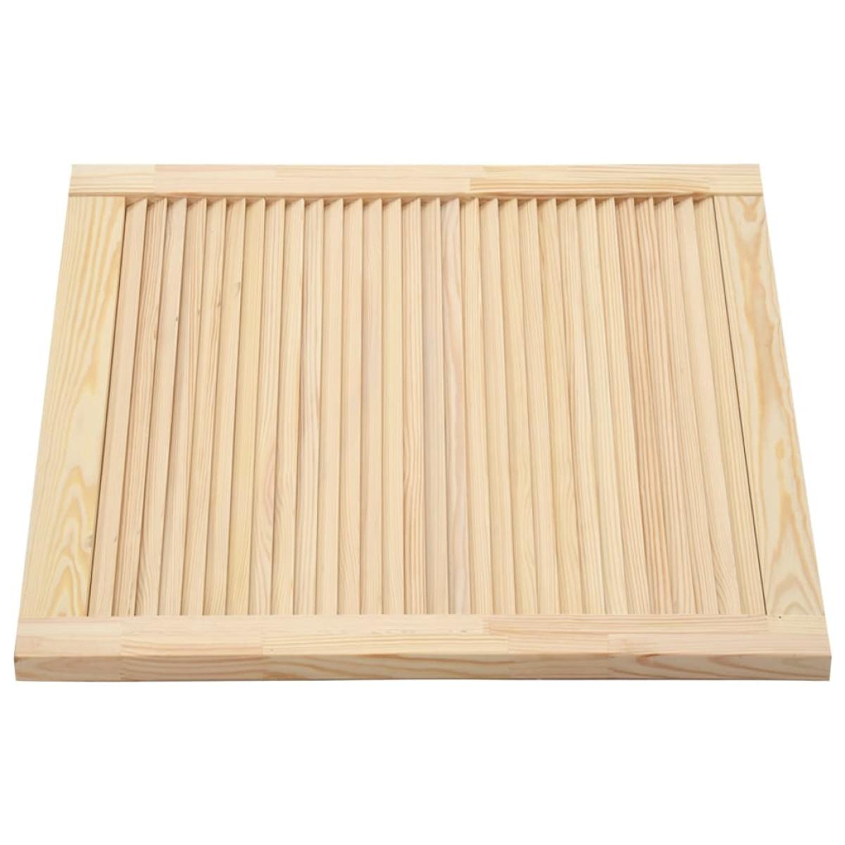 Puerta tipo persiana madera maciza de pino 39,5x39,4 cm
