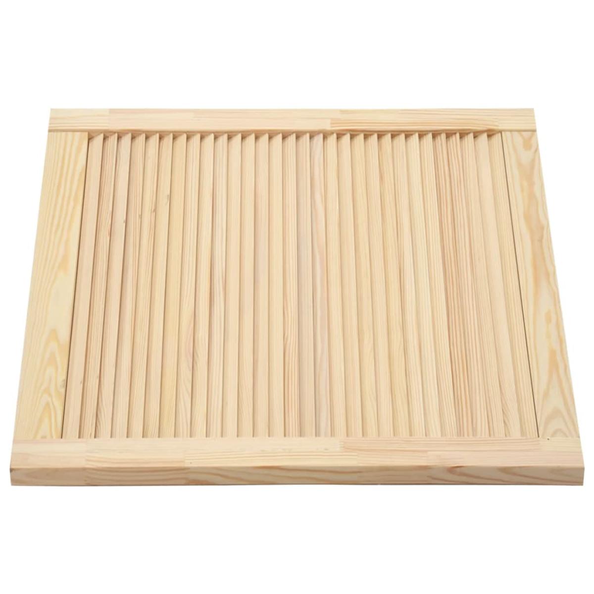 Puertas tipo persiana 4 uds madera maciza de pino 39,5x49,4cm