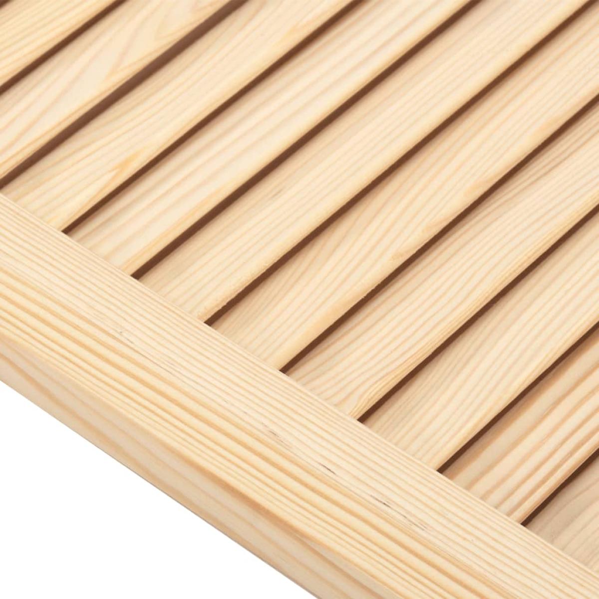 Puertas tipo persiana 4 uds madera maciza de pino 39,5x49,4cm