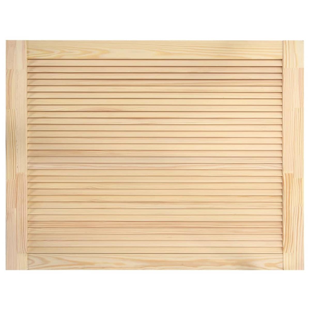 Puertas tipo persiana 2 uds madera maciza de pino 39,5x59,4cm