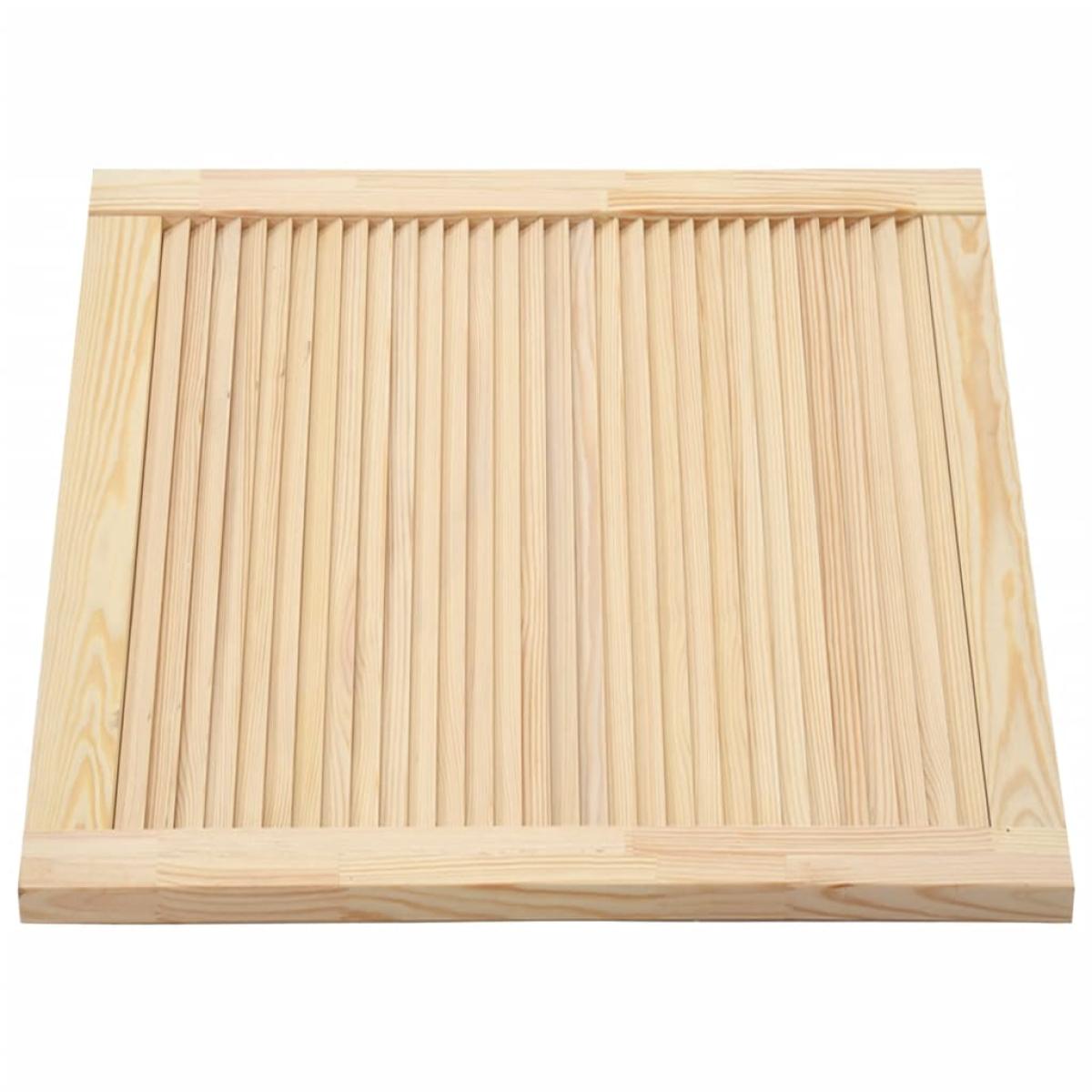 Puertas tipo persiana 2 uds madera maciza de pino 39,5x59,4cm