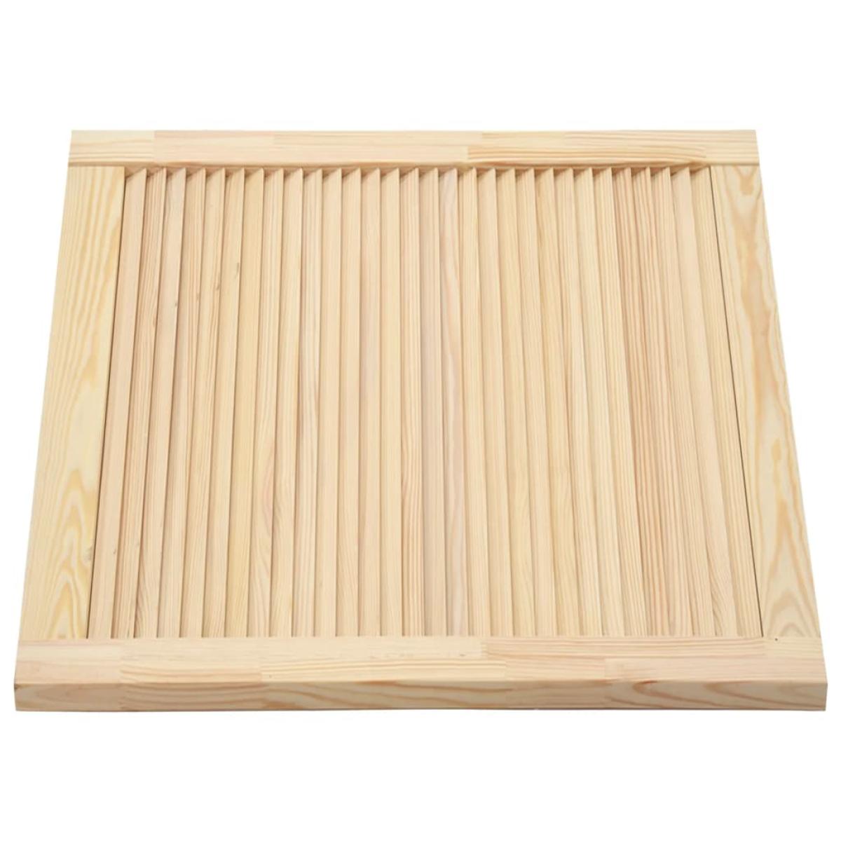 Puertas tipo persiana 4 uds madera maciza de pino 39,5x59,4cm