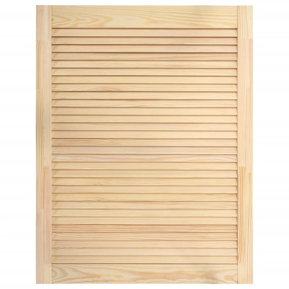 Puertas de persianas 2 uds madera maciza de pino 61,5x39,4 cm