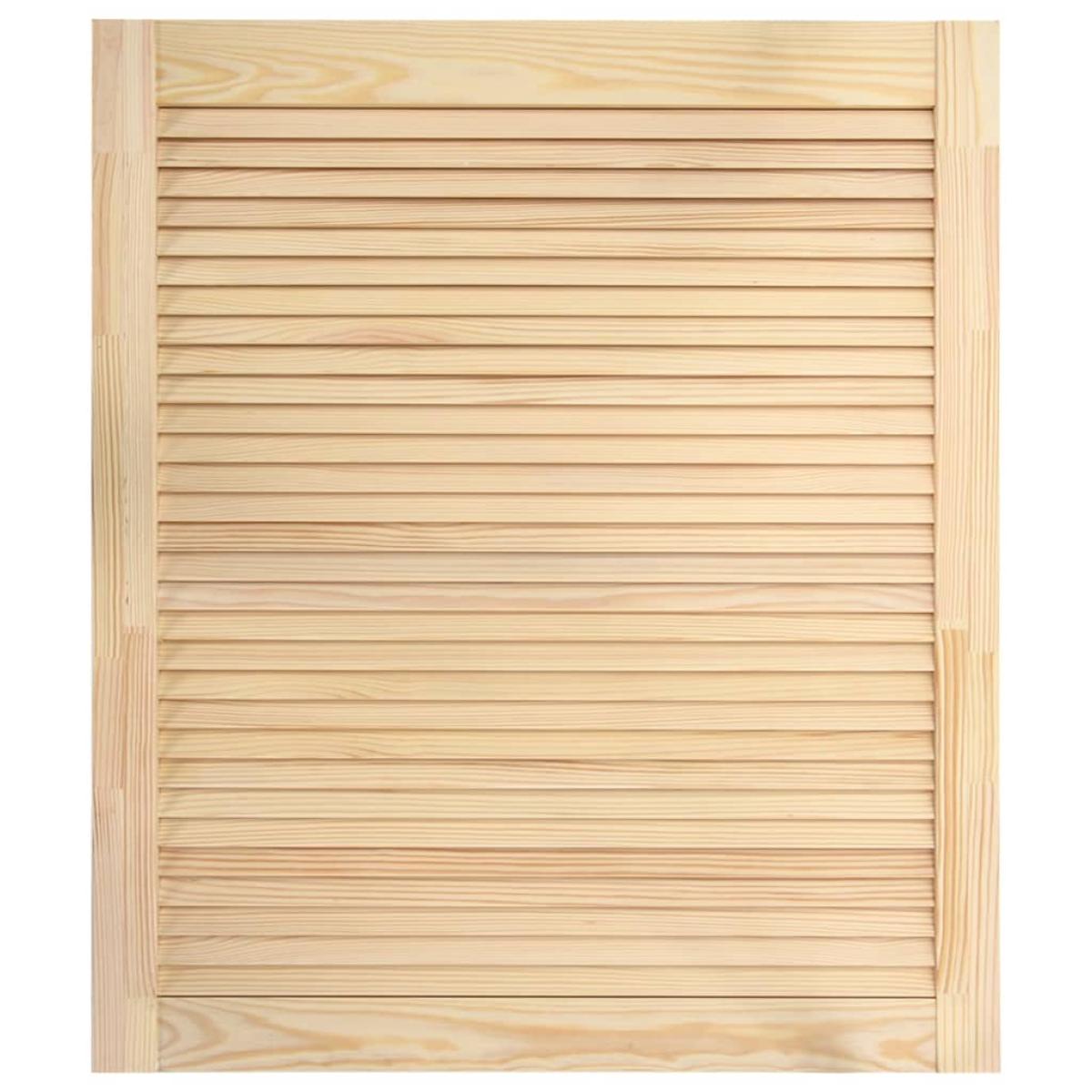 Puertas de persianas 2 uds madera maciza de pino 61,5x49,4cm