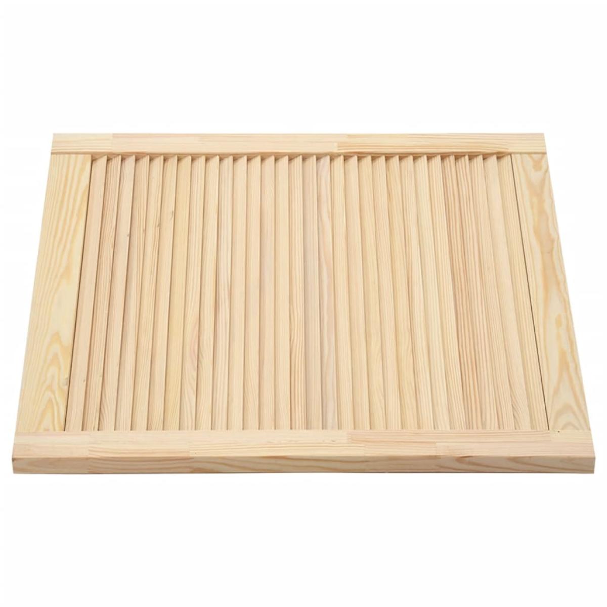 Puerta tipo persiana madera maciza de pino 61,5x59,4cm