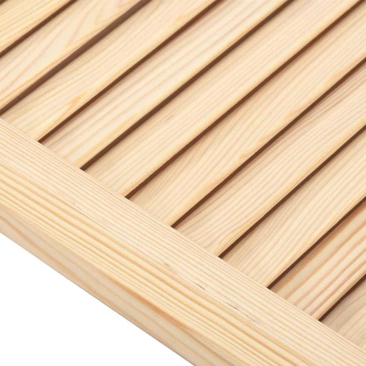 Puerta tipo persiana madera maciza de pino 61,5x59,4cm