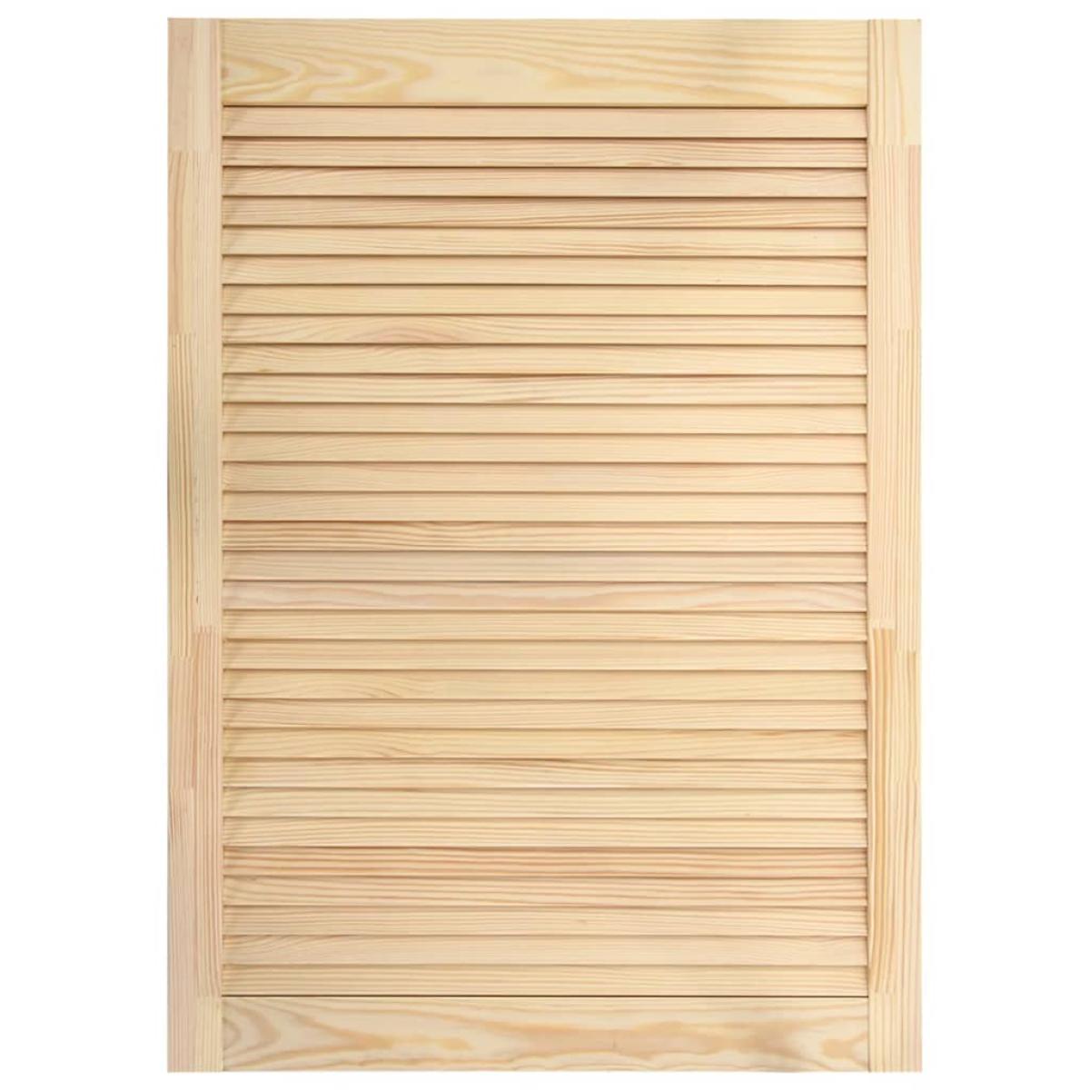 Puertas tipo persiana 2 uds madera maciza de pino 69x39,4cm