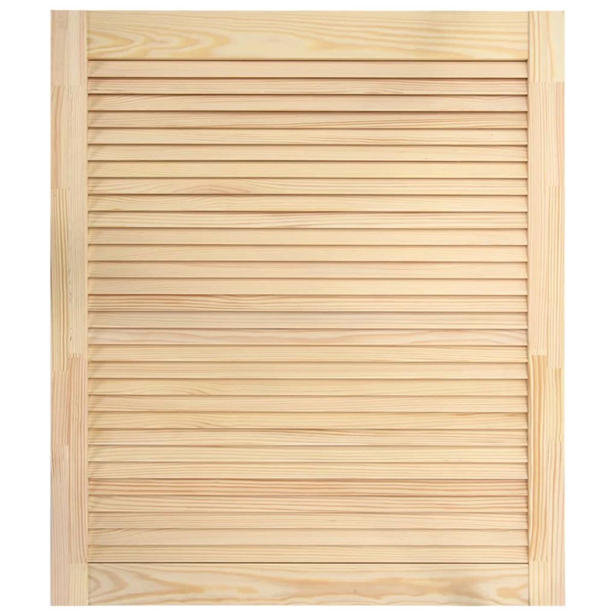 Puertas tipo persiana 2 uds madera maciza de pino 69x59,4cm