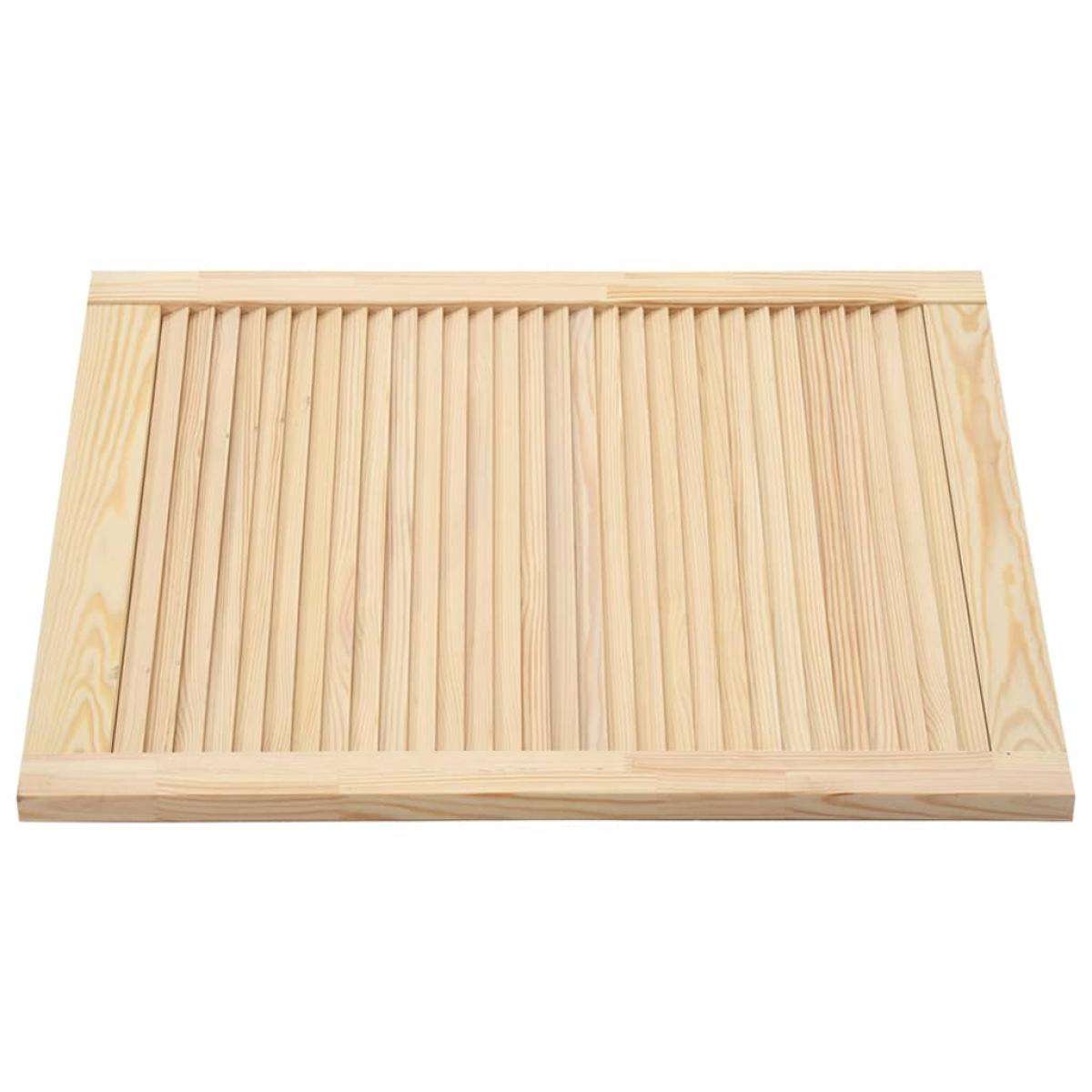 Puertas tipo persiana 4 uds madera maciza de pino 69x59,4cm