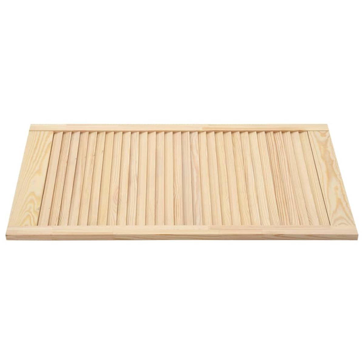 Puertas tipo persiana 4 uds madera maciza de pino 99,3x49,4cm
