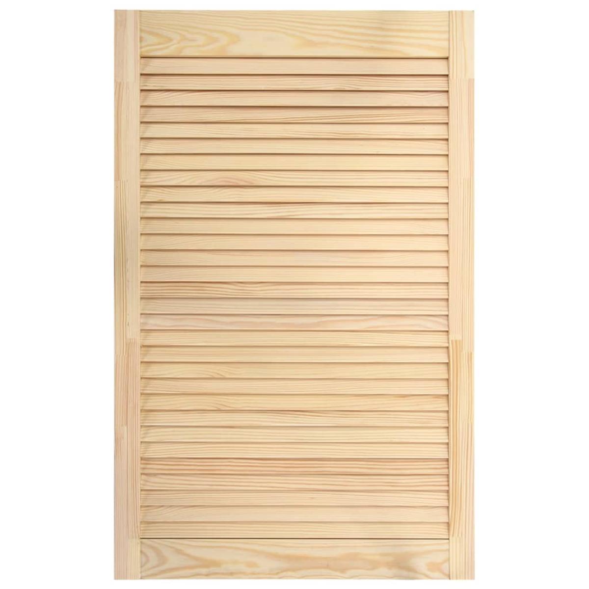 Puertas tipo persiana 2 uds madera maciza de pino 99,3x59,4cm